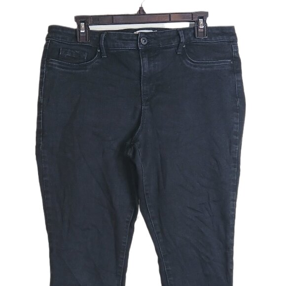 Jessica Simpson Super Skinny Jeans Womens 32 Black Mid Rise 90s Stretch Denim - Picture 2 of 4